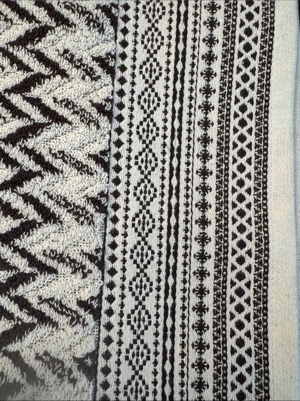 2pc RACHEL ZOE 100% Cotton(EOD) Chevron Pattern Bath Towel Set - Cocoa/Coco